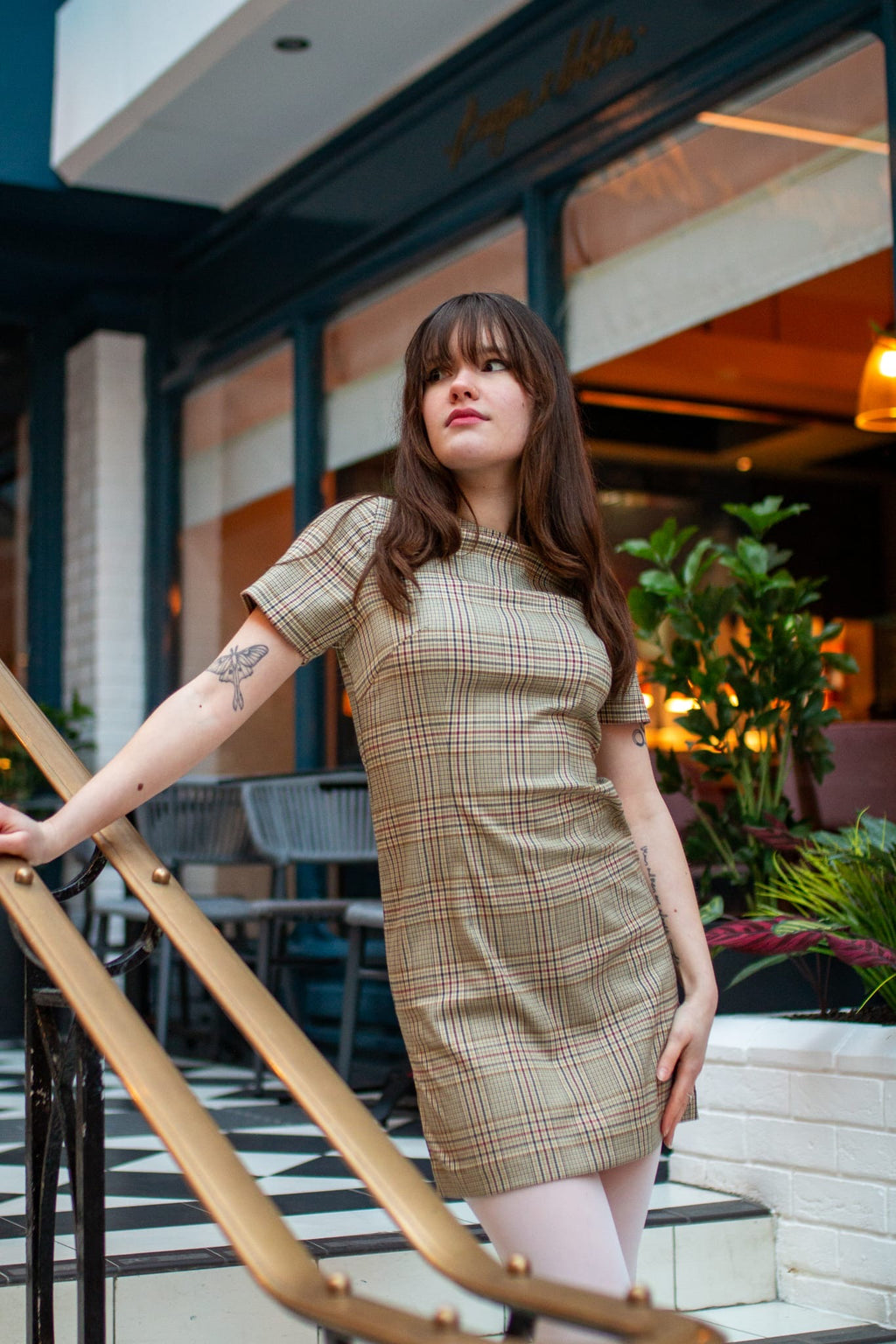 Cleo Forest Check - Dress
