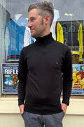 Ricardo Black Roll Neck - Knit