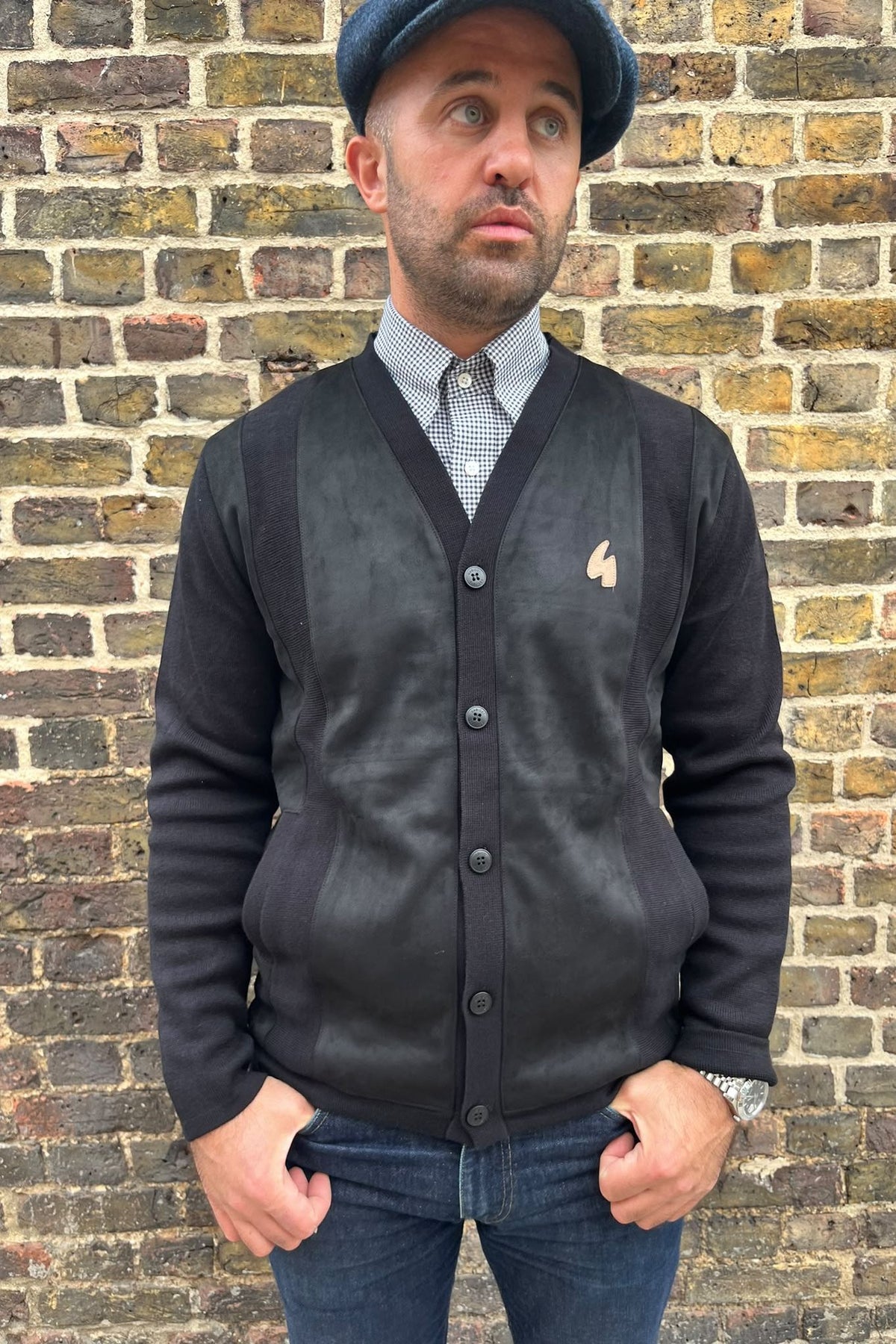 Hurst Black Panel - Cardigan