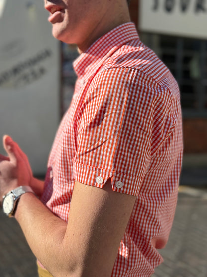 Frazer Salsa Gingham Seersucker S/S - Shirt