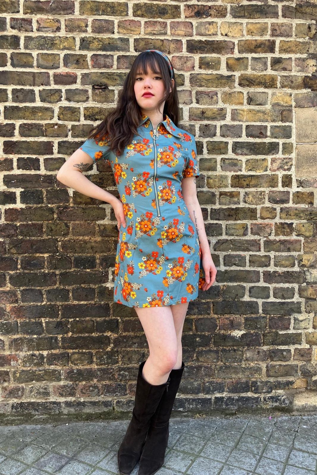 Floral Country Blooms Sky - Dress