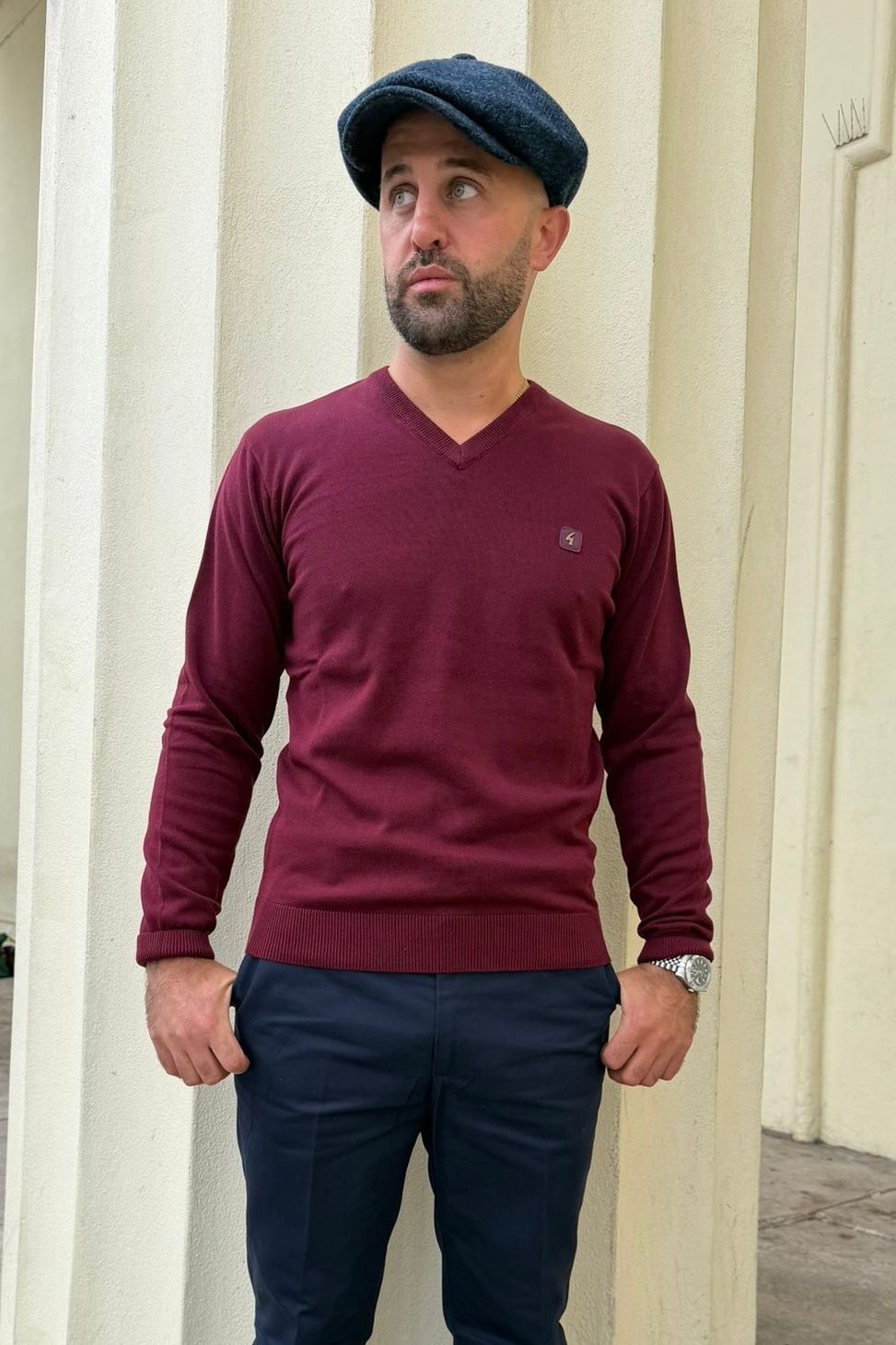 Brandon Port Vee Neck - Knit