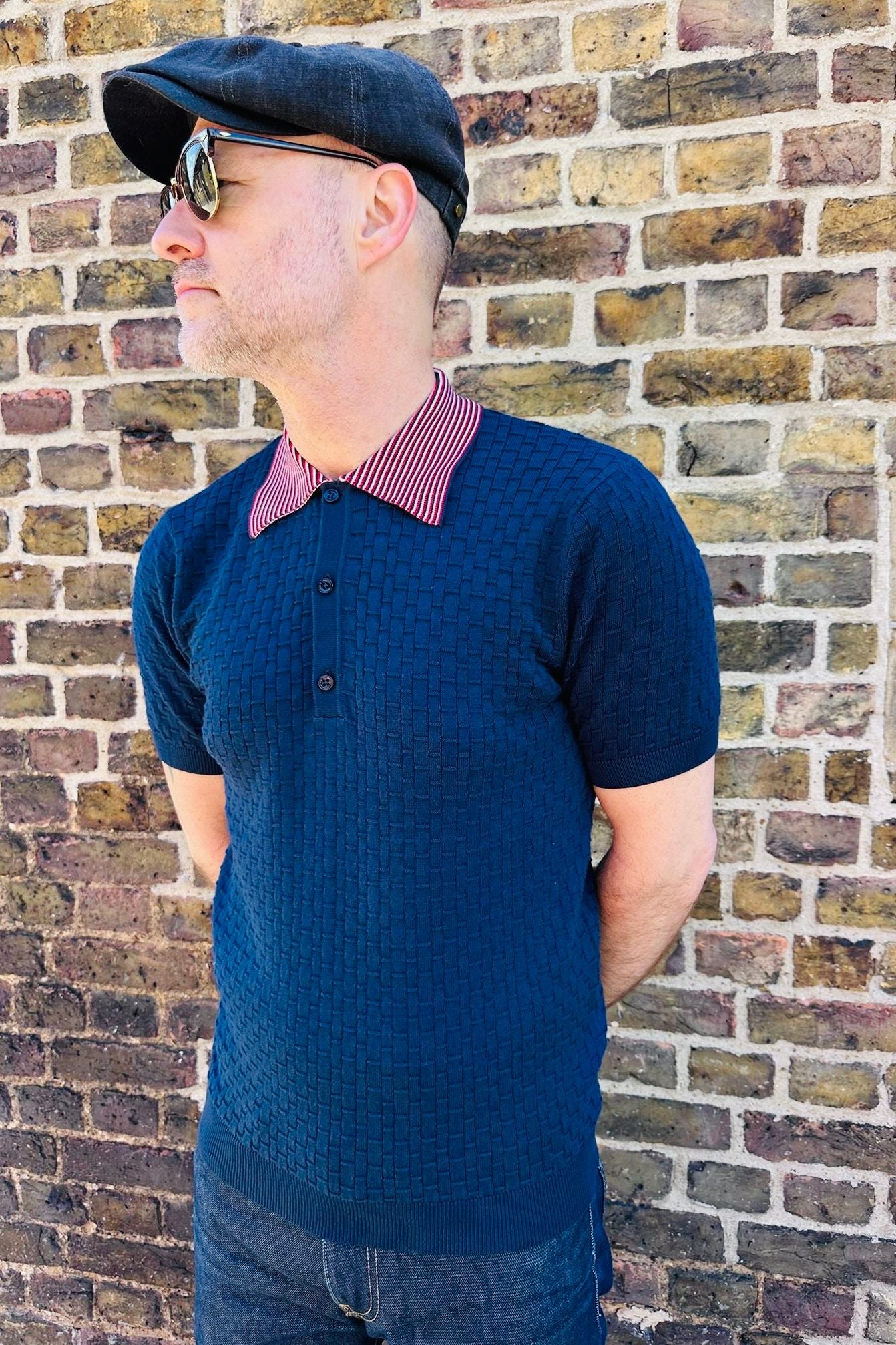 Wilson Navy - Knitted Polo