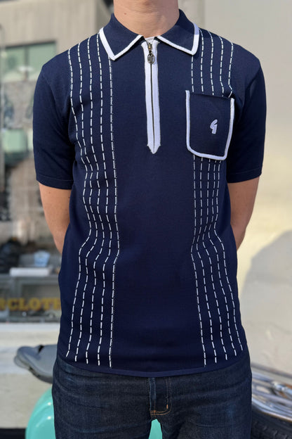 Archive Darron S/S Navy - Polo Knit