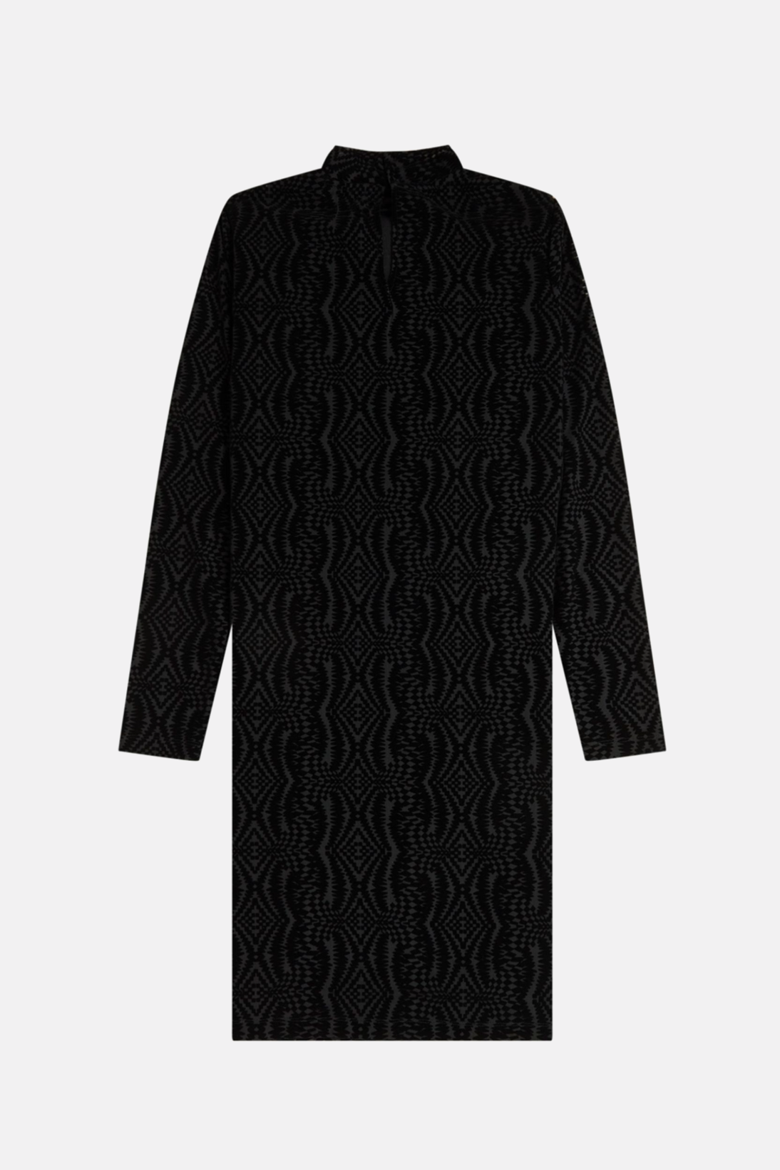 SG1112 Amy Winehouse Flock Print Mesh Black - Dress