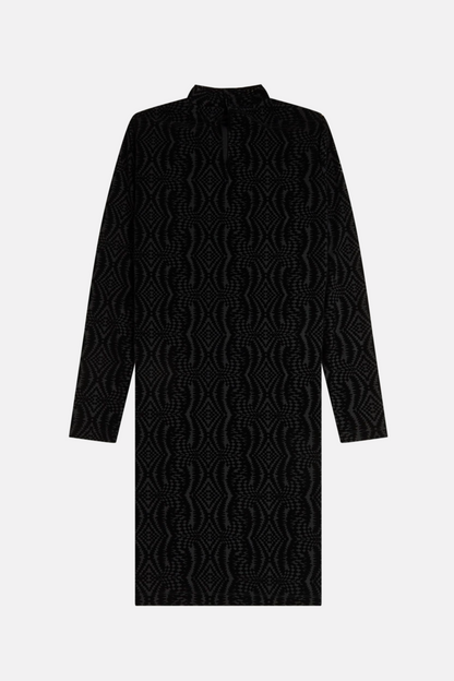 SG1112 Amy Winehouse Flock Print Mesh Black - Dress