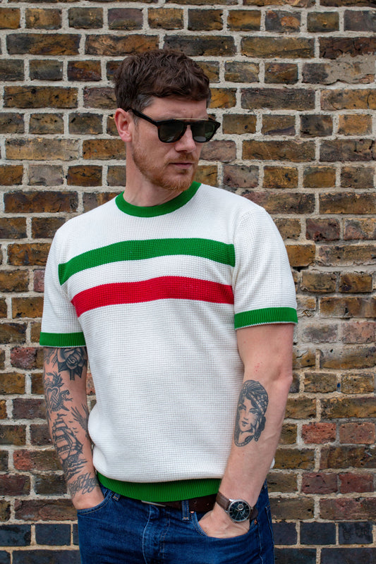 Goldhawk Schillaci Off-White / Green - Knit