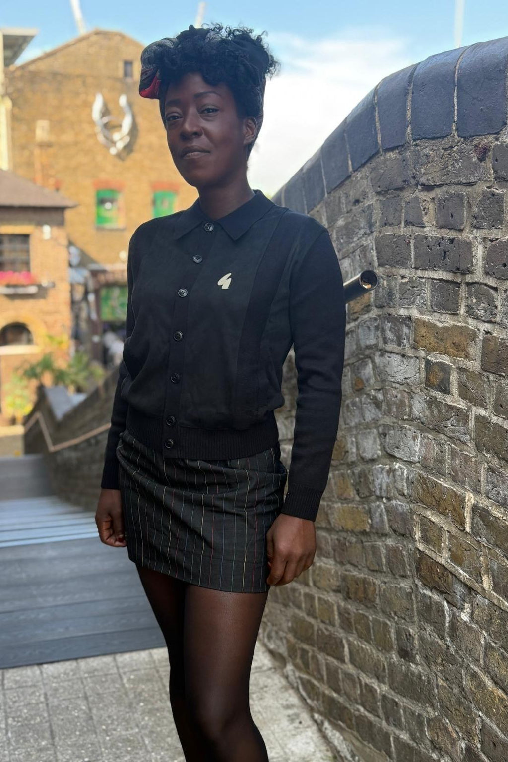 Exclusive Rita Black Button Through - Cardi