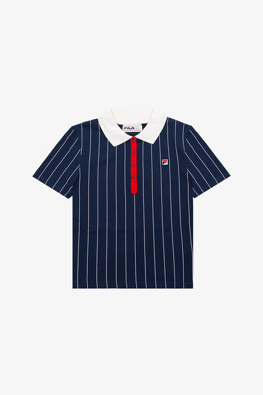 BB1 Women's Classic Vintage Striped 410 Fila Navy - Polo