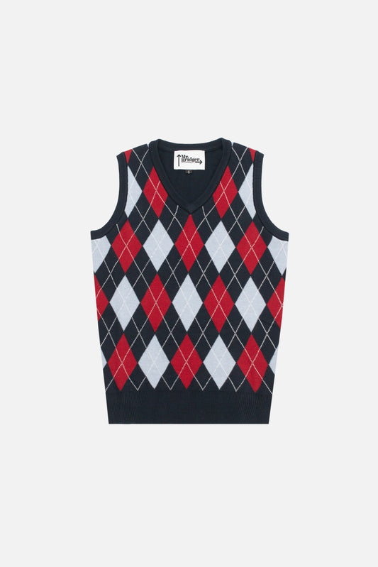 Fontella Navy Knitted - Tank Top