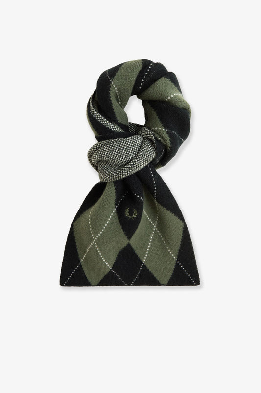 C1133 Brushed Argyle Black - Scarf