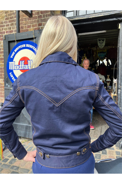 Women's Twill Navy - Trucker Jacket