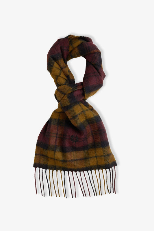 C8137 Lambswool Tartan Shaded Stone - Scarf