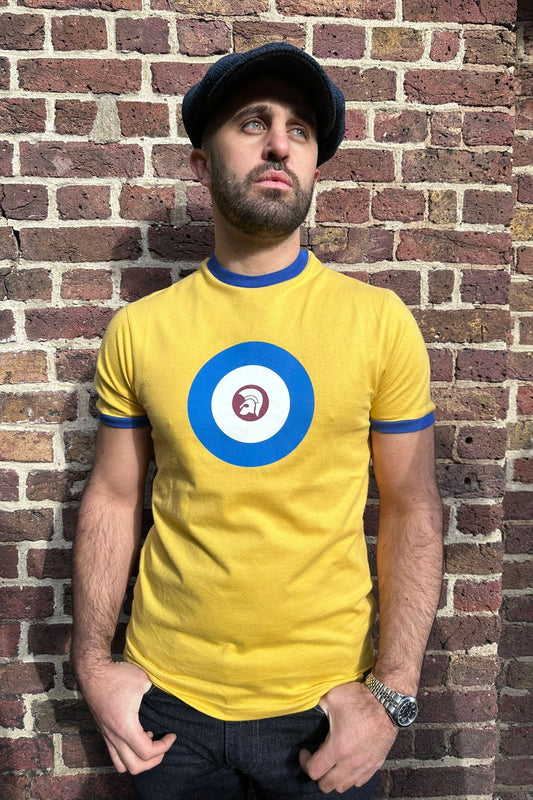 Target Mustard Logo Ringer - T-Shirt