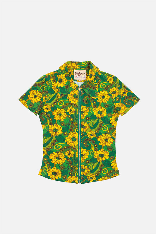 Exclusive 'Jagger' Dagger Collar Ivy Green S/S - Shirt