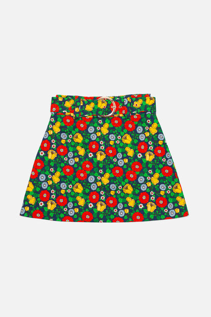 Exclusive 'Cher' Wildwood Flower Navy - Skirt