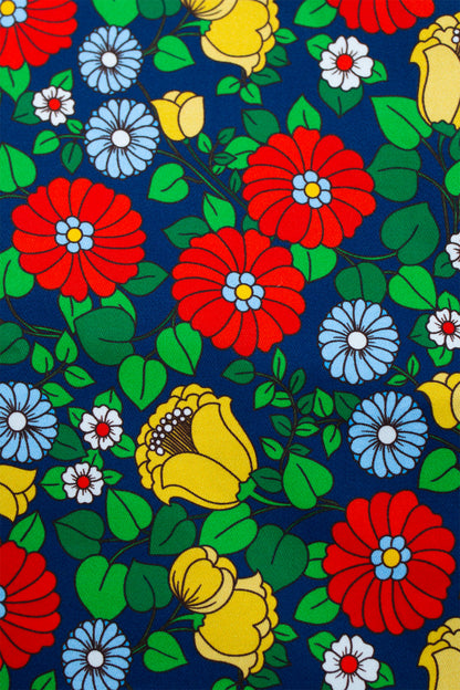 Exclusive 'Dolly' Wildwood Flower Navy - Scarf