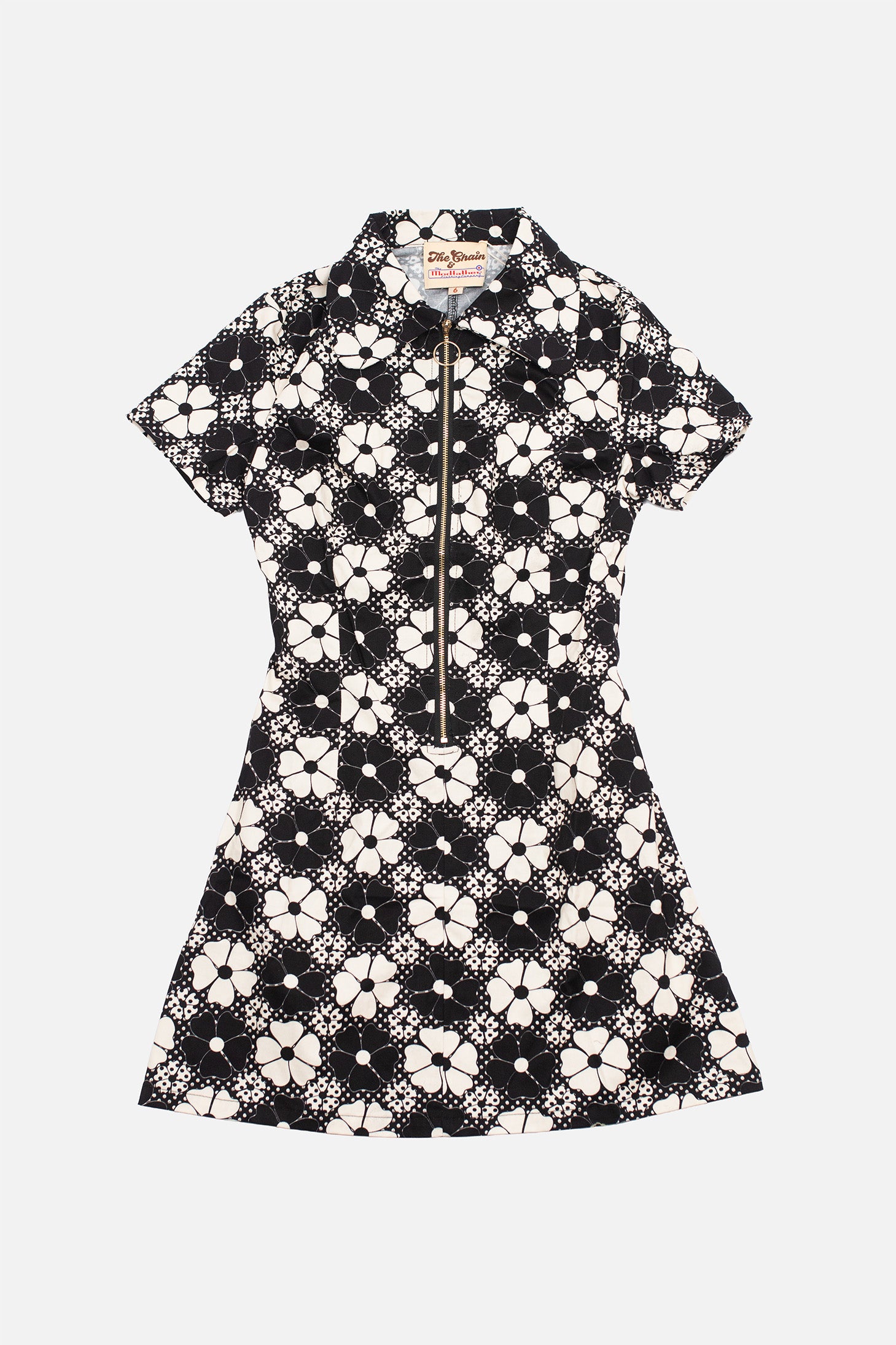 Floral Black & White - Dress