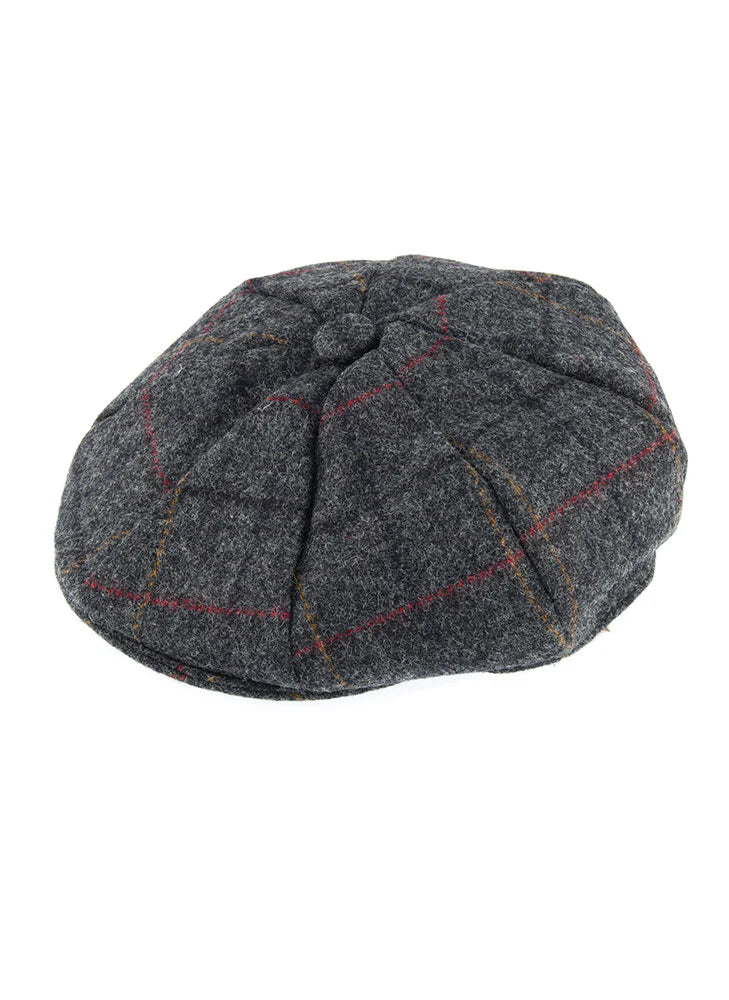 Dents -Abraham Moon Tweed  - Charcoal - Cap