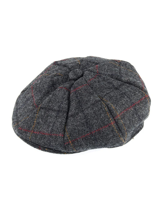 Dents -Abraham Moon Tweed  - Charcoal - Cap