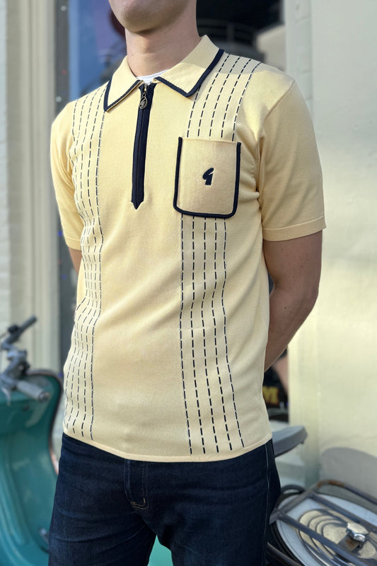 Archive Darron S/S Lemon - Polo Knit