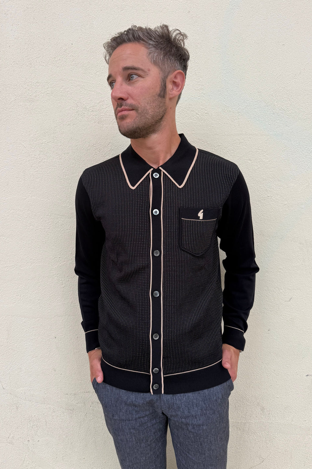 Di Lello Black - Polo Knit