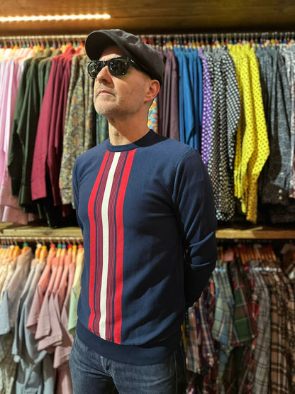 Kosmos Navy - Knitted Crew Neck