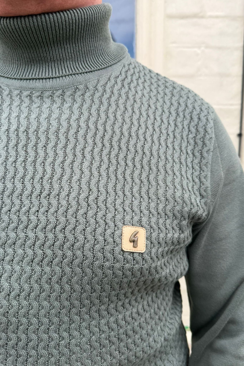 Leonardo Khaki Roll Neck - Knit
