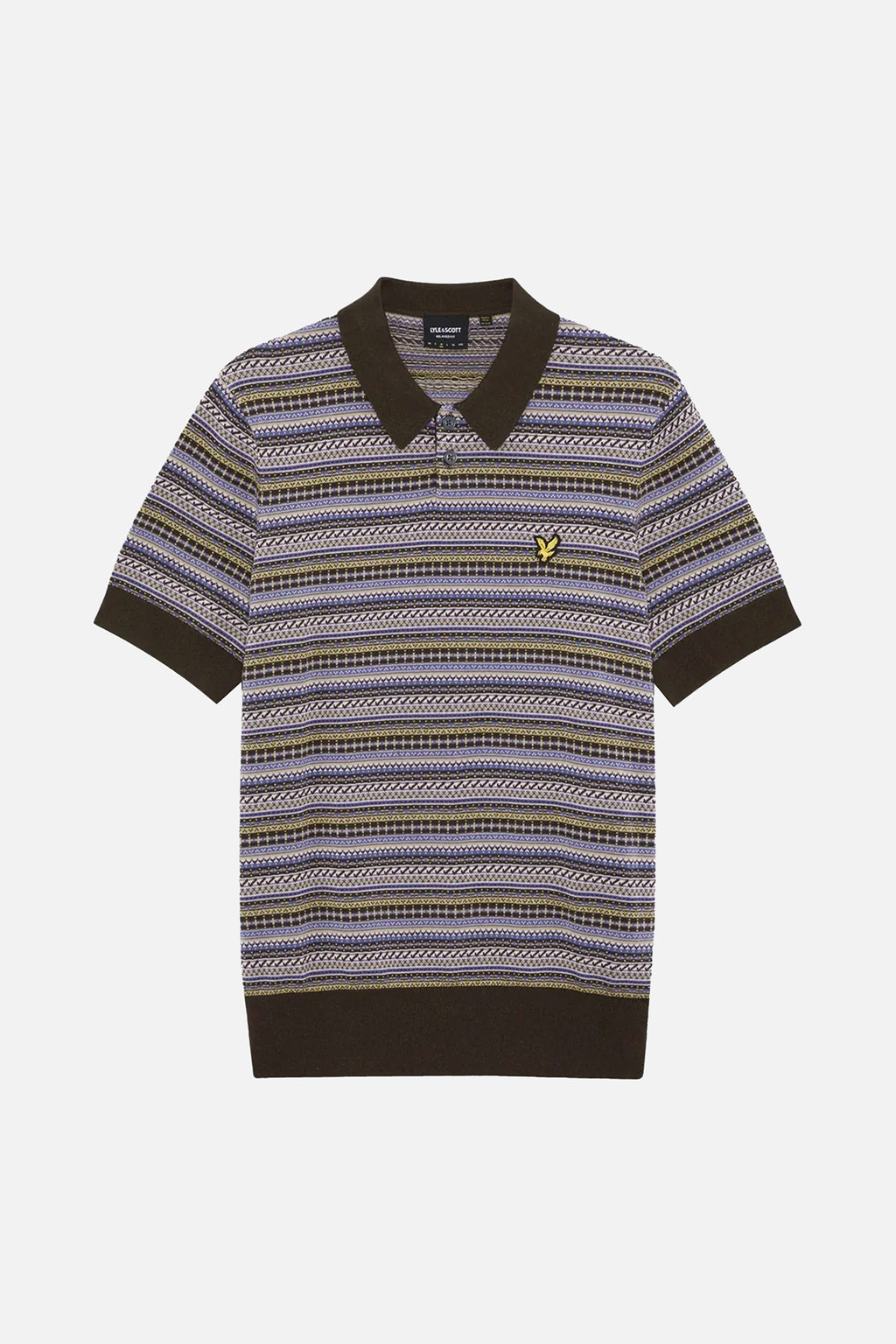 Fairisle Short Sleeve Ebony - Polo