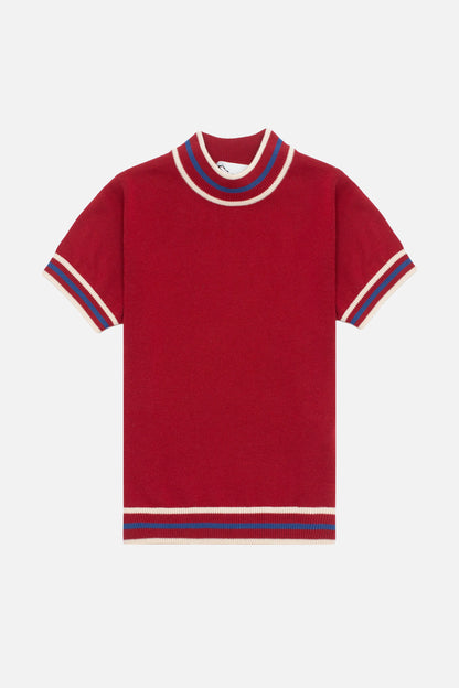 Dorval Cherry Knitted - Mock Turtle Neck