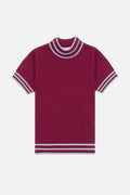 Dorval Claret Knitted - Mock Turtle Neck