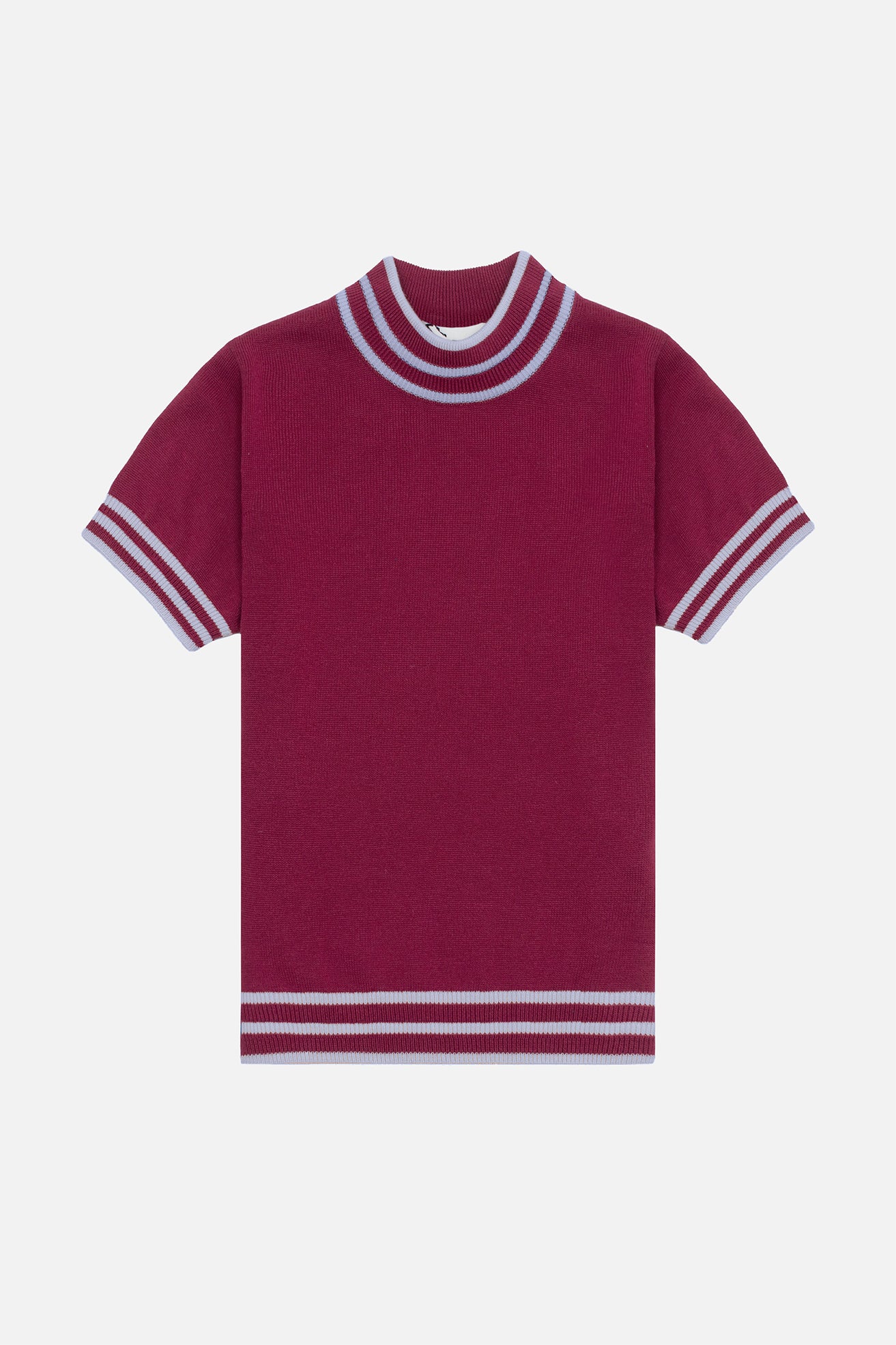 Dorval Claret Knitted - Mock Turtle Neck