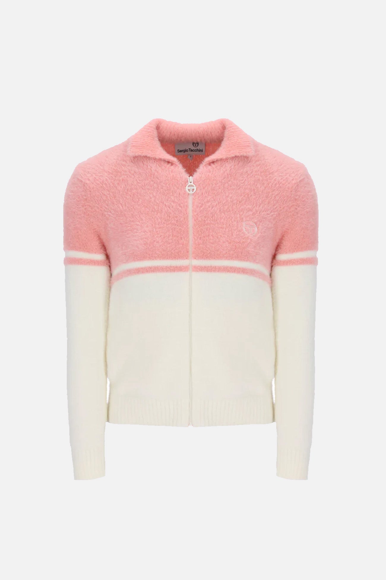 Donatella Quartz Pink / Gardenia Brushed Knit - Track Top