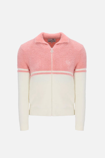 Donatella Quartz Pink / Gardenia Brushed Knit - Track Top