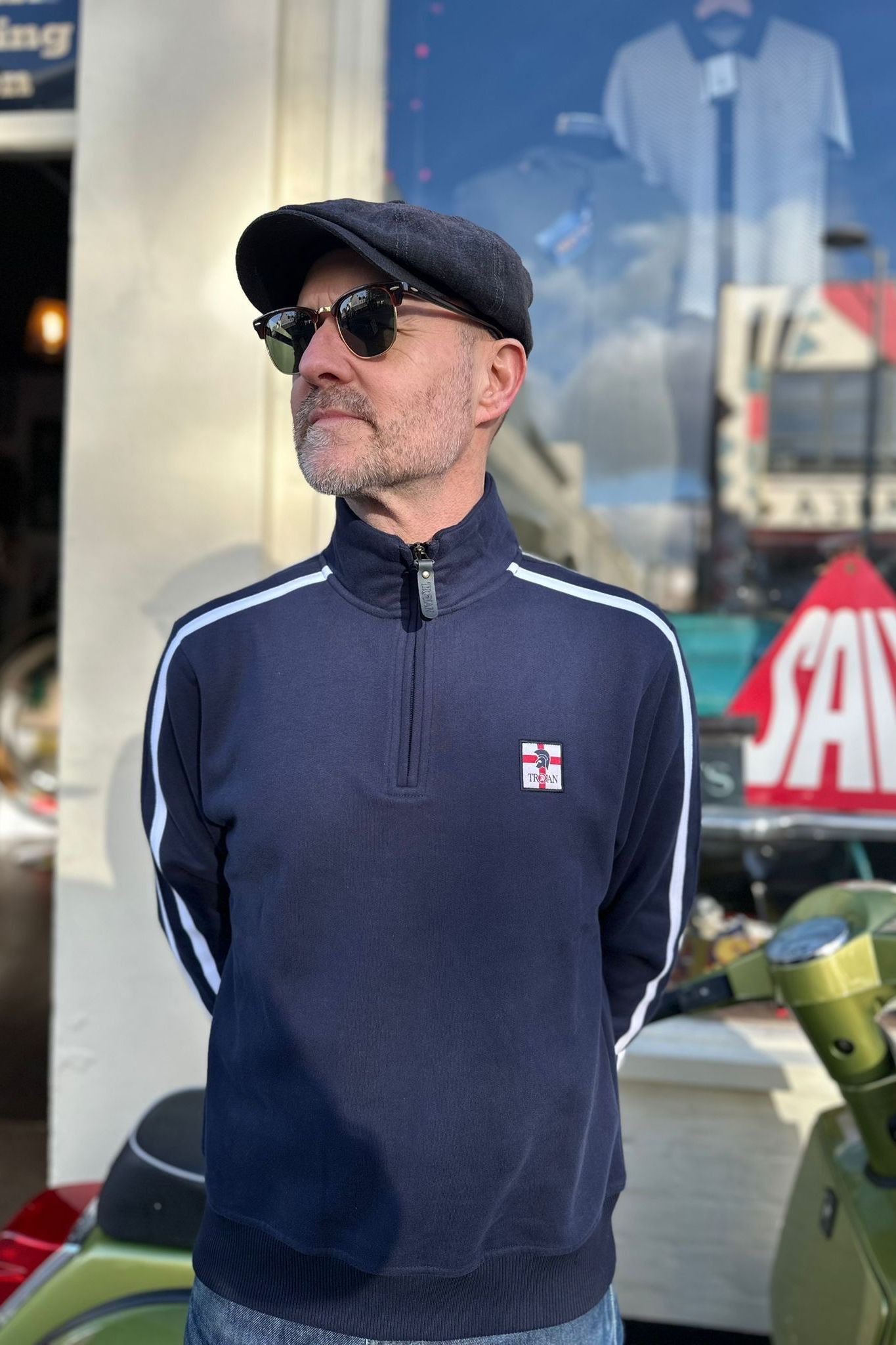 Quarter Zip Navy St George - Sweatshirt