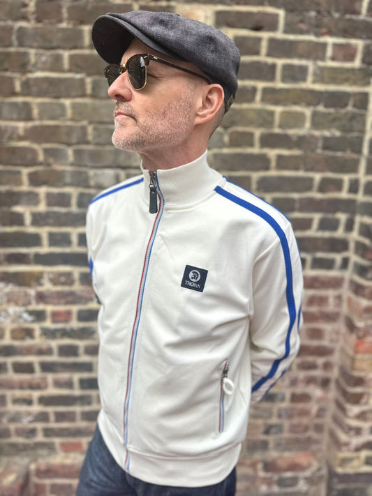 Trojan Ecru Contrast zip - Track Top