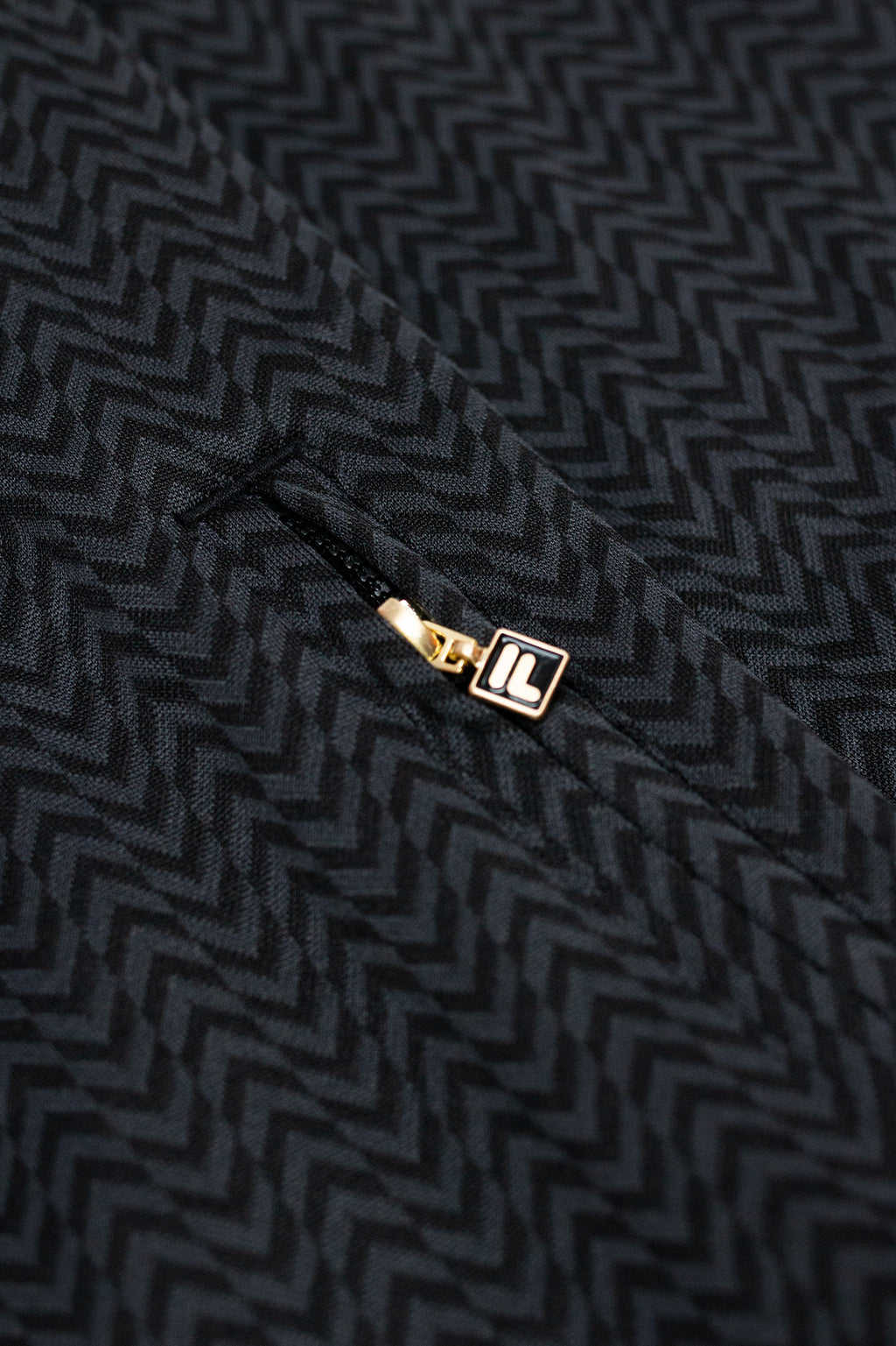 Mathers Herringbone Black - Track Top
