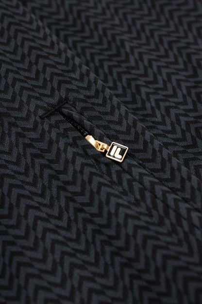 Gold Label Mathers Herringbone Black - Track Top