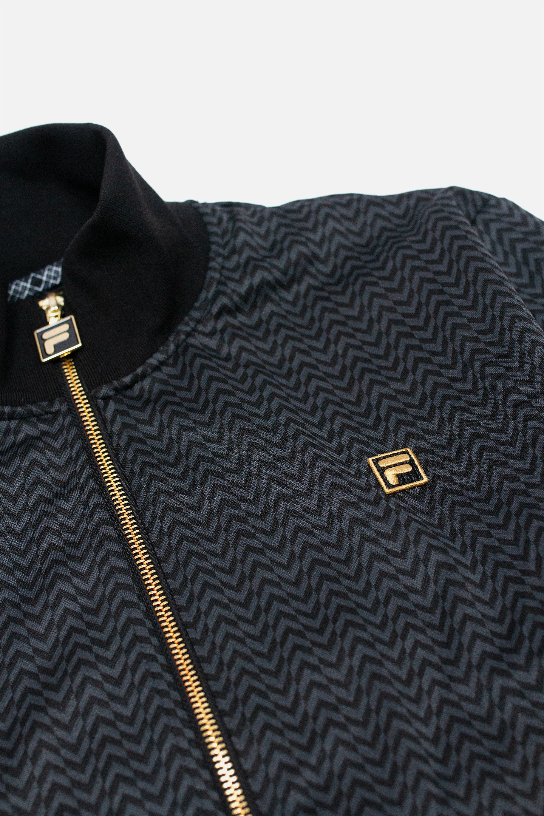 Mathers Herringbone Black - Track Top