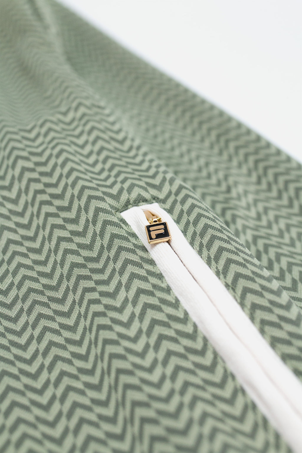 Mathers Herringbone Sea Foam - Track Top