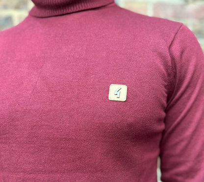 Ricardo Mulberry Plain Roll Neck L/S - Knitted Jumper