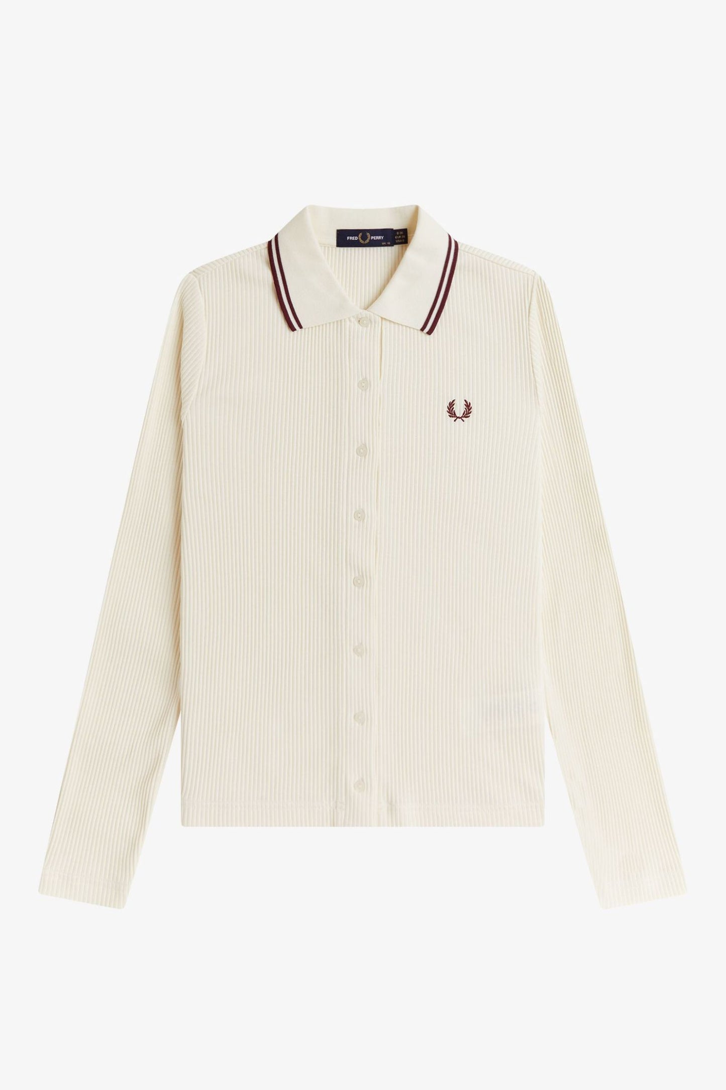 G2169 Button-Through Rib Ecru - Polo