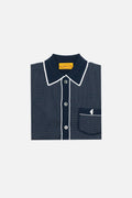 Archive Di Lello Navy - Polo Knit