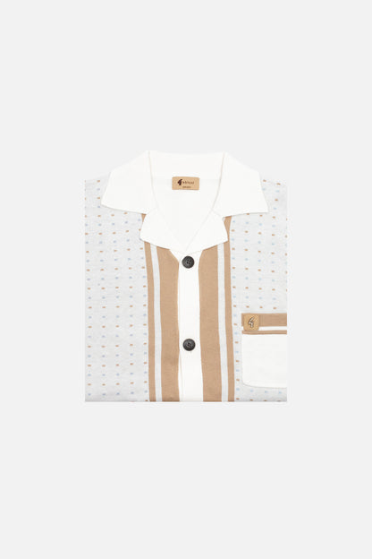 Reilly White - Polo Knit