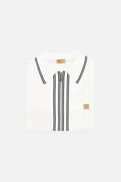 Geller White - Polo Knit