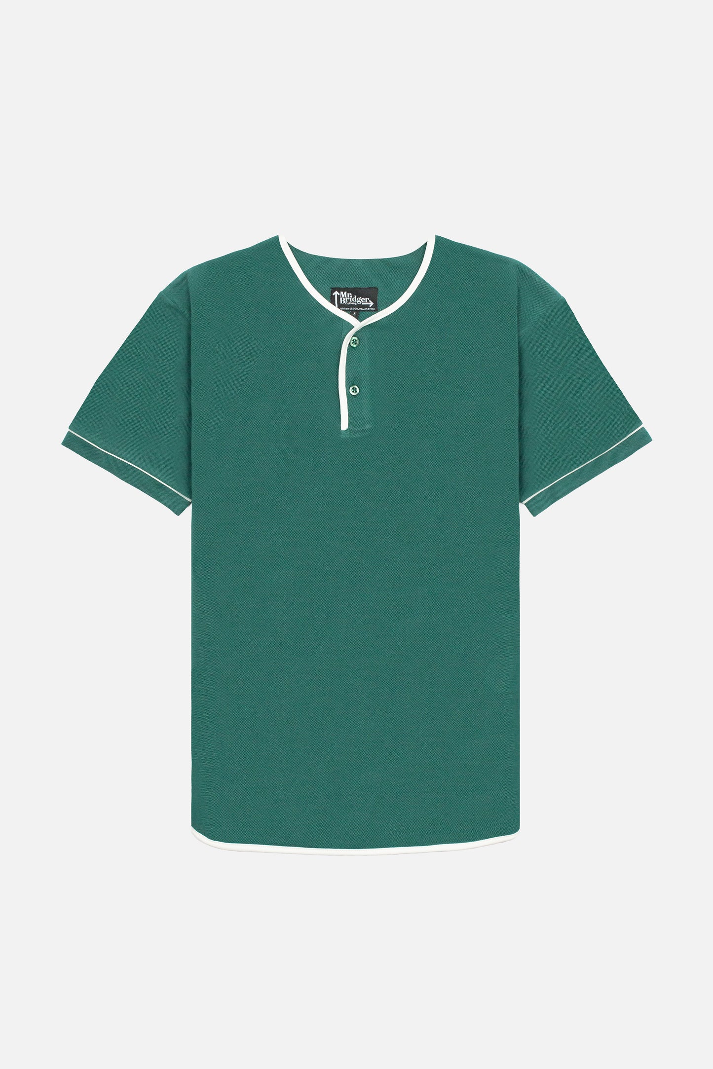 Cotton Pique Ivy Green - Henley