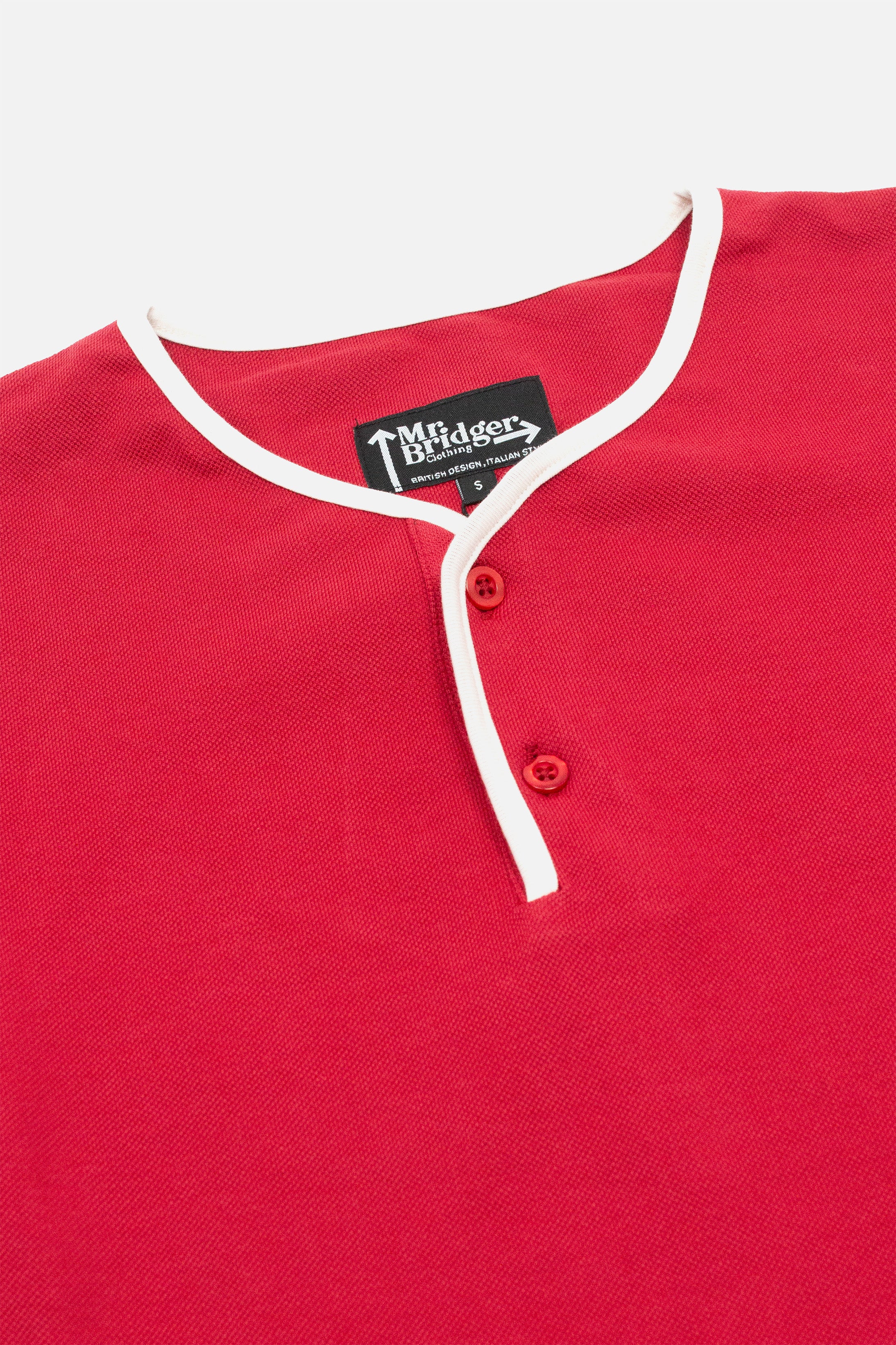 Cotton Pique Cherry - Henley