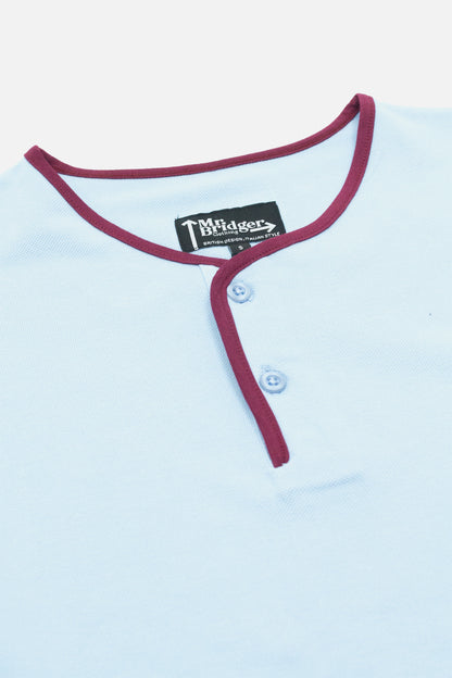 Cotton Pique Sky - Henley