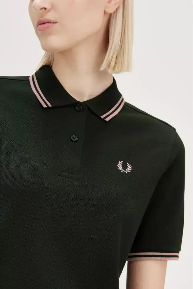 G3600 Twin Tipped Night Green / Iced Pink Polo