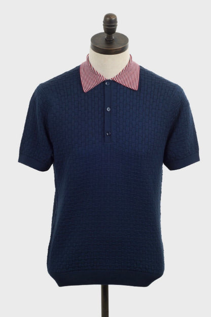 Wilson Navy - Knitted Polo